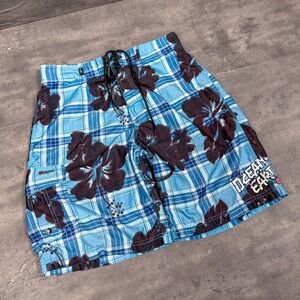 Y2K 00 Ocean Earth Floral Baggy Relax Wide Legged Stripped Plaid Board Short's